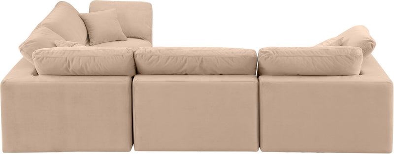 Comfy - 4 Piece Velvet Modular Sectional