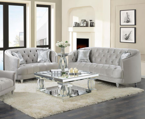 Gray / 2 Pc. Sofa, Loveseat