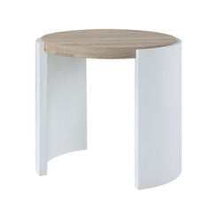Zoma - End Table - Oak & White High Gloss