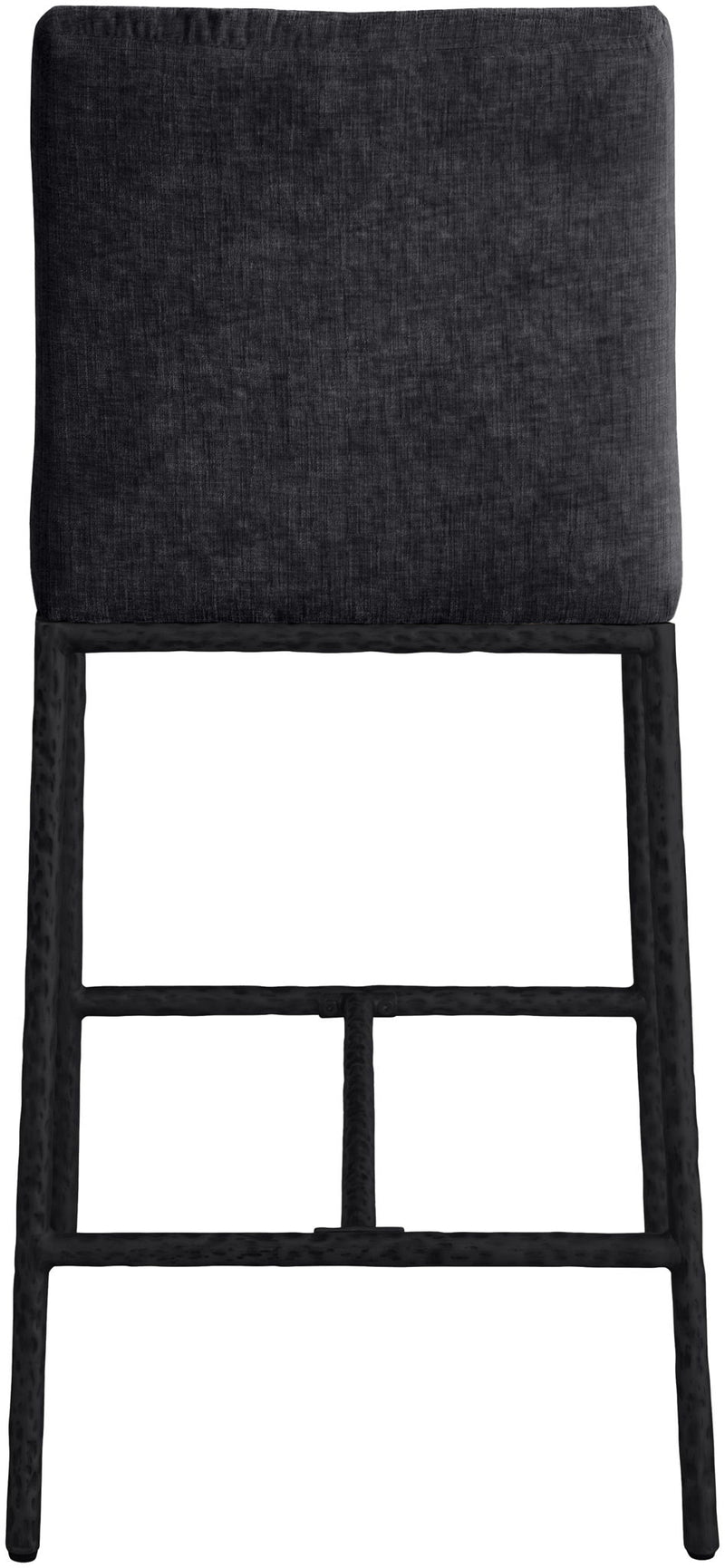 Reeves - Chenille Fabric Upholstered Counter Stool (Set of 2) - Black Base
