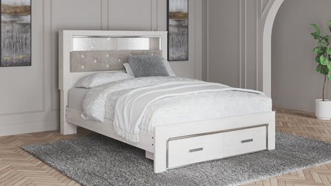 White / Queen / Footboard Storage