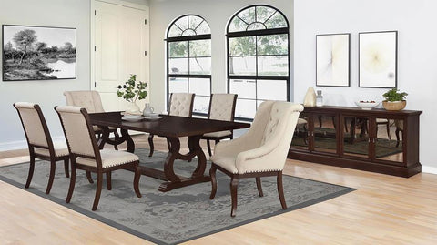 Dark Brown / 7 Pc. Table, 6 Chairs