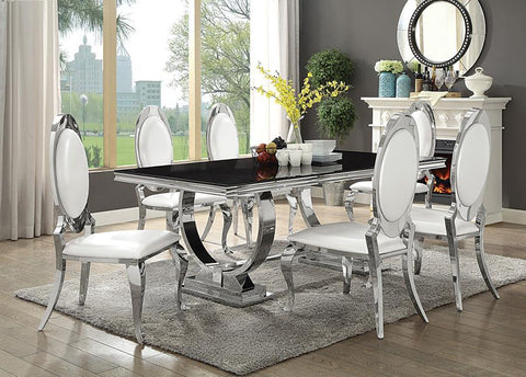 Pearl Silver / 5 Pc. Table, 4 Chairs