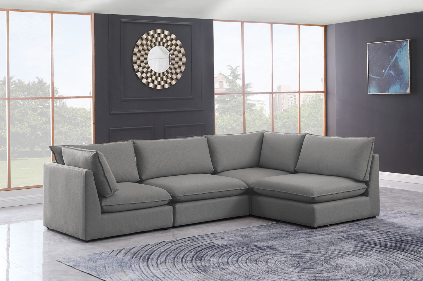 Mackenzie - Modular Sectional 4 Piece - Gray