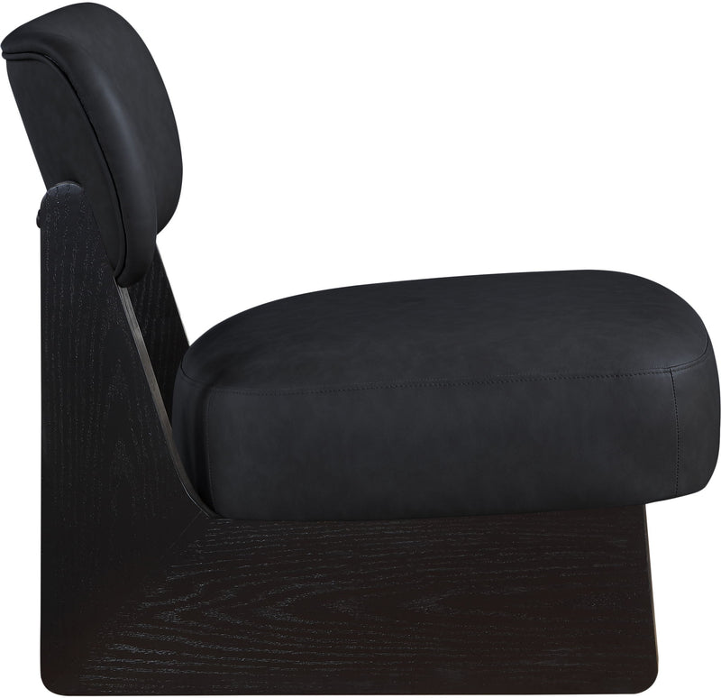 Vetra - Vegan Leather Upholstered Accent Chair With Black Base