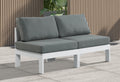 Nizuc - Outdoor Patio Modular Sofa - Grey - Fabric - Modern & Contemporary