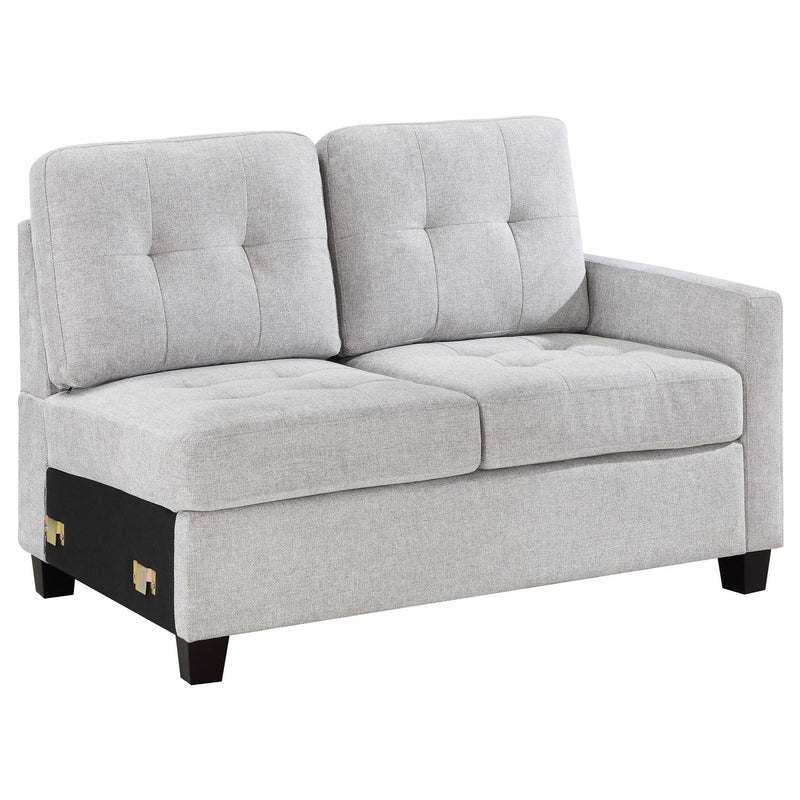 Georgina Upholstered RAF Loveseat Steel Beige