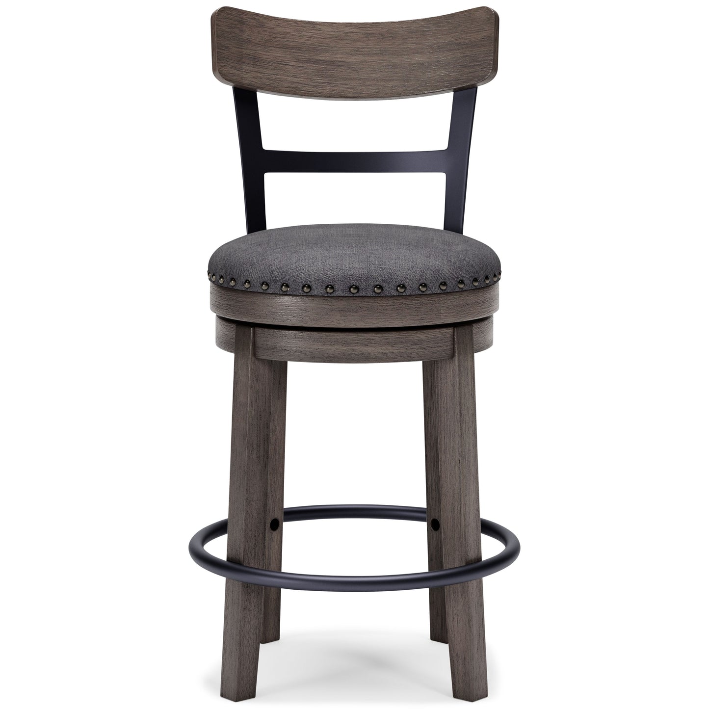 Caitbrook - Gray - UPH Swivel Barstool