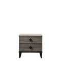 Avantika - Nightstand - Faux Marble & Rustic Gray Oak