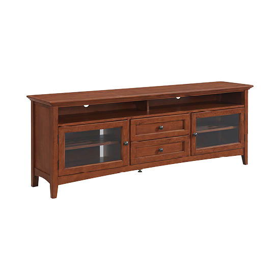 McKenzie - 74" W Sound Bar Media Console - Glazed Antique Cherry