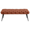 Ella - Upholstered Tufted Bench Metal Legs