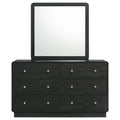 Cavelle - 6-Drawer Dresser And Mirror - Black