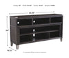 Todoe - 2 Pc. - 65" TV Stand with Wide Fireplace Insert - Gray