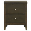 Wilkes - 2-Drawer Nightstand Bedside Table - Dark Cocoa