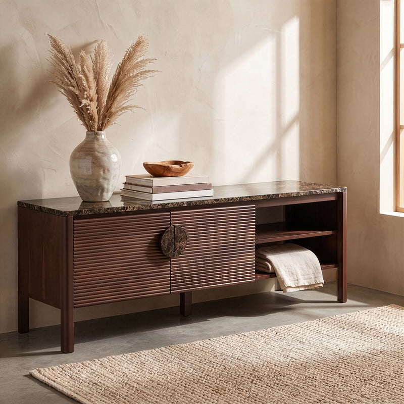 Varenna - 57.25" Acacia Wood Media Console
