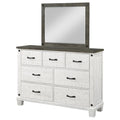 Lilith - 7-Drawer Dresser With Mirror - Distressed White