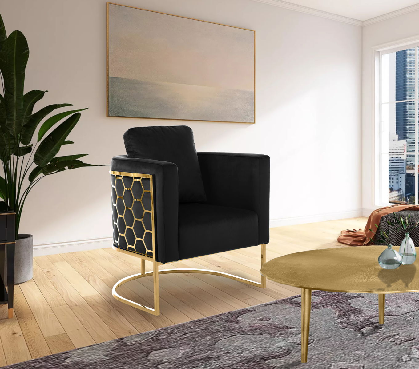 Casa - Chair with Gold Legs