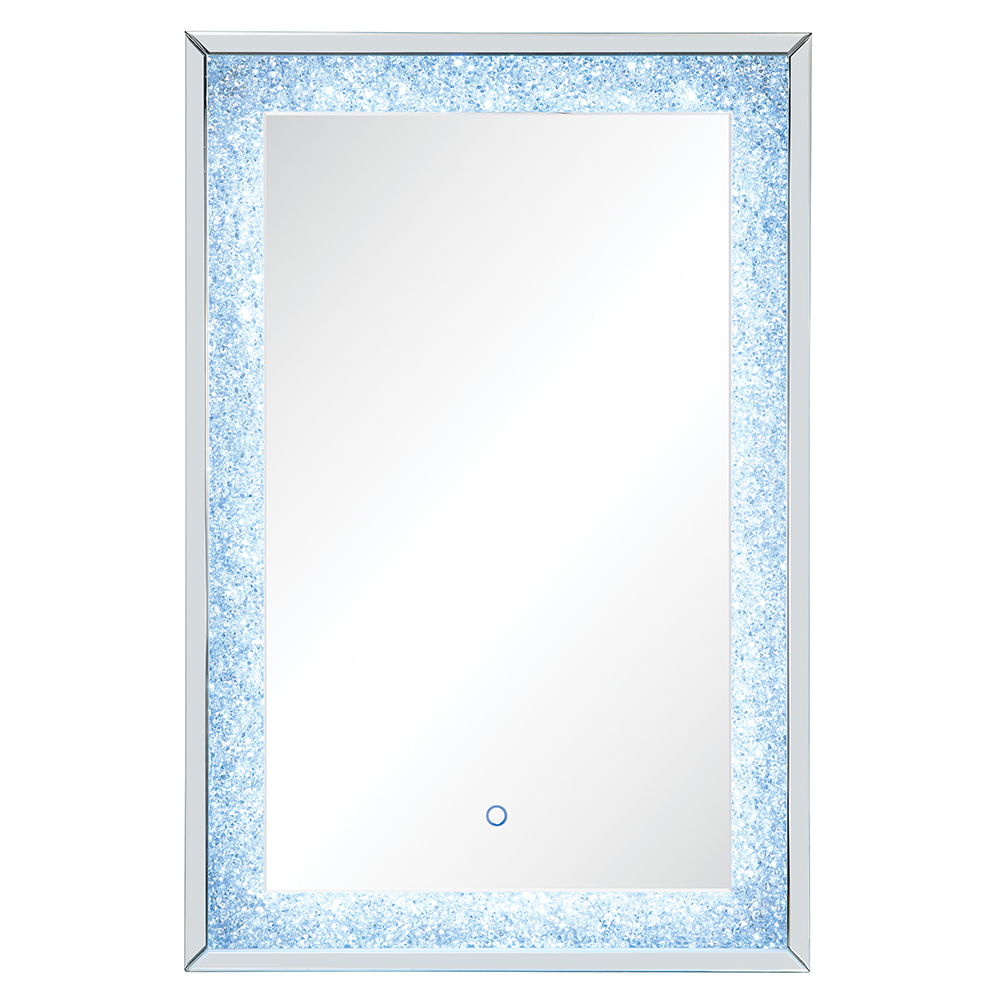 Noralie - 47" Accent Mirror With LED - Mirrored & Faux Diamonds