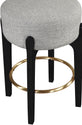 Torino - Backless Counter Stool With Brushed Black Base (Set of 2)
