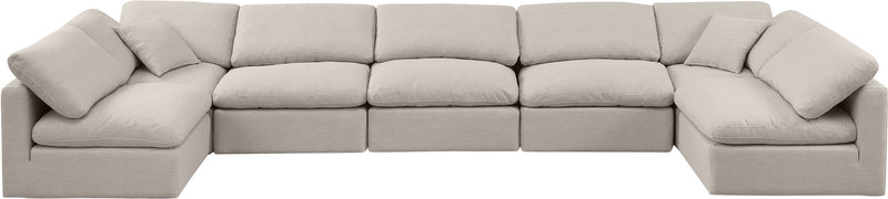 Indulge - Linen 7 Piece Modular U-Shaped Sectional