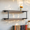 Brantley - Wall Rack - Antique Oak & Sandy Gray
