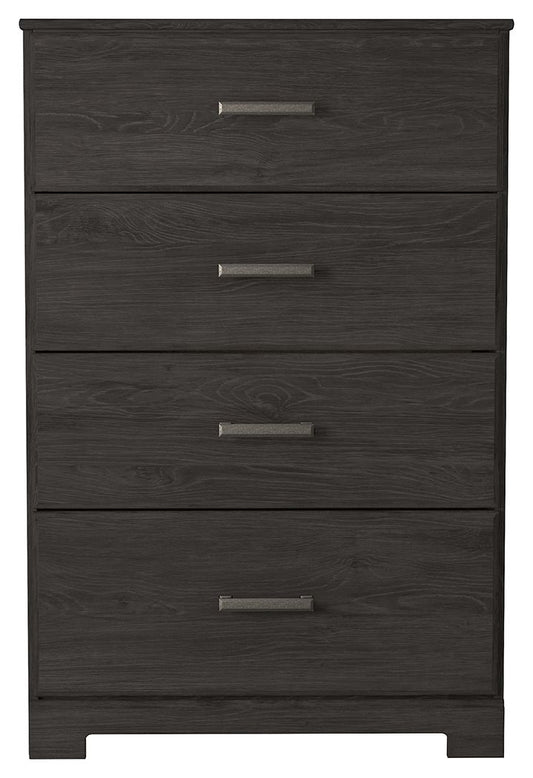 Belachime - Charcoal - Four Drawer Chest