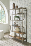 Jaddon - Bookcase - Brown / Antique Silver