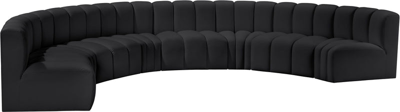 Arc - Faux Leather 8 Piece U-Shaped Modular Sofa