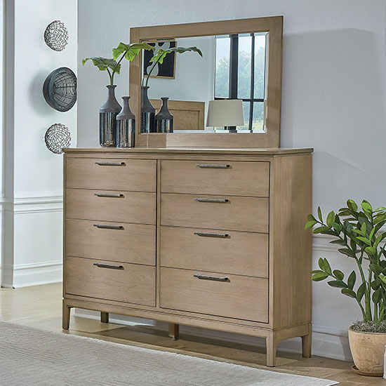 Bailey - Rectangular Mirror - Almond