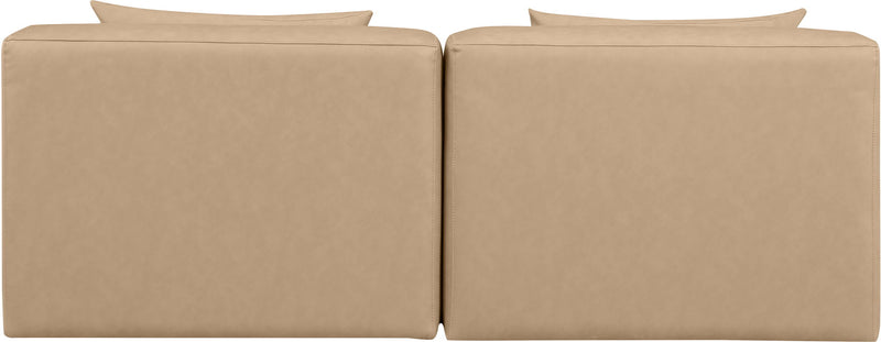 Cube - Modular 2 Piece Armless Sofa - Tan