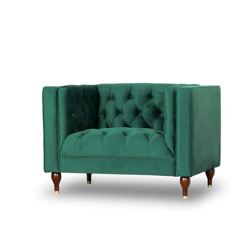 Evelyn - Mid-Century Modern Tufted Back Lounge Chair