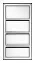 Oriel - Rectangular 3-Shelf Wall Mirror - Silver