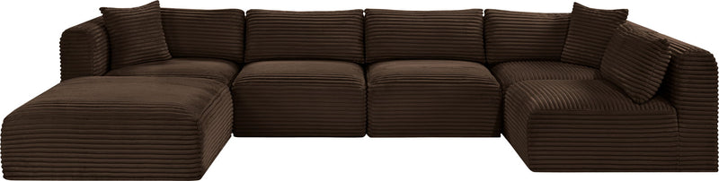 Shaggy - 6 Piece Modular U-Shaped Sectional