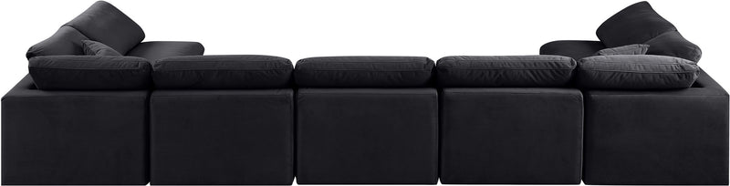 Indulge - Velvet 7 Piece Modular U-Shaped Sectional