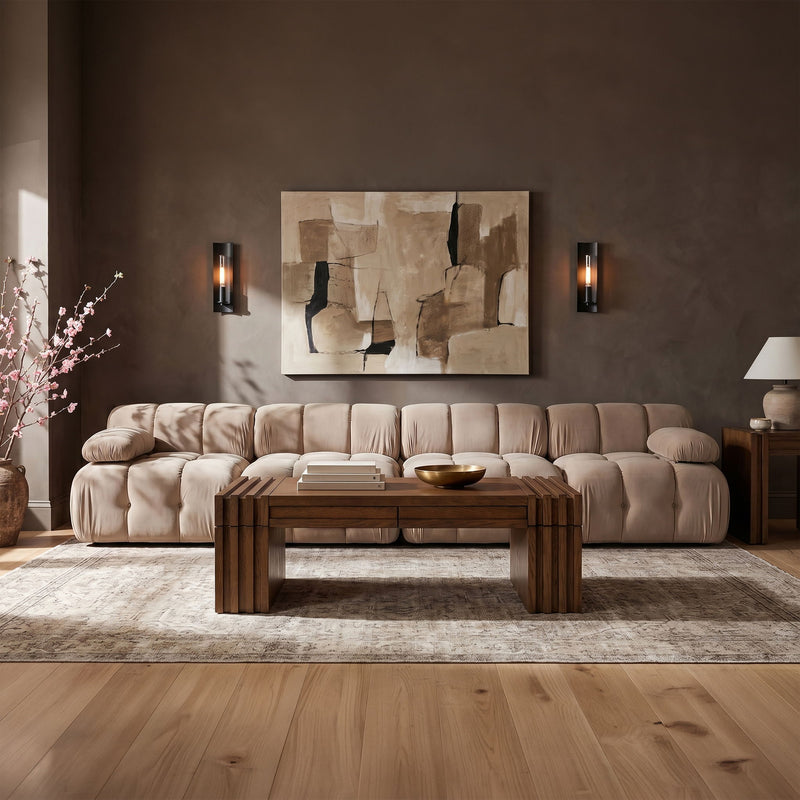 Orin - Velvet 4 Piece Modular Sofa