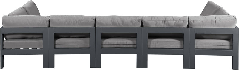 Nizuc - Outdoor Patio 7 Piece Modular Sectional With Gray Frame