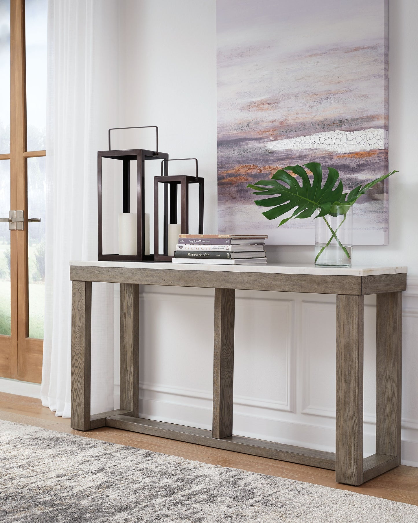 Loyaska - Brown / Ivory - Sofa Table