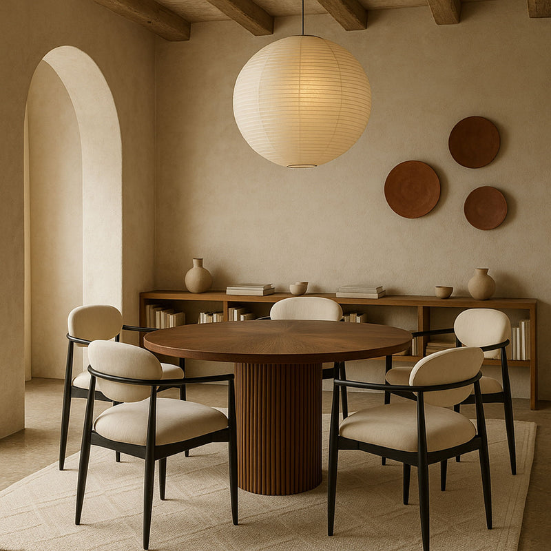 Riccio - Fabric Dining Arm Chair (Set of 2) - Black Frame