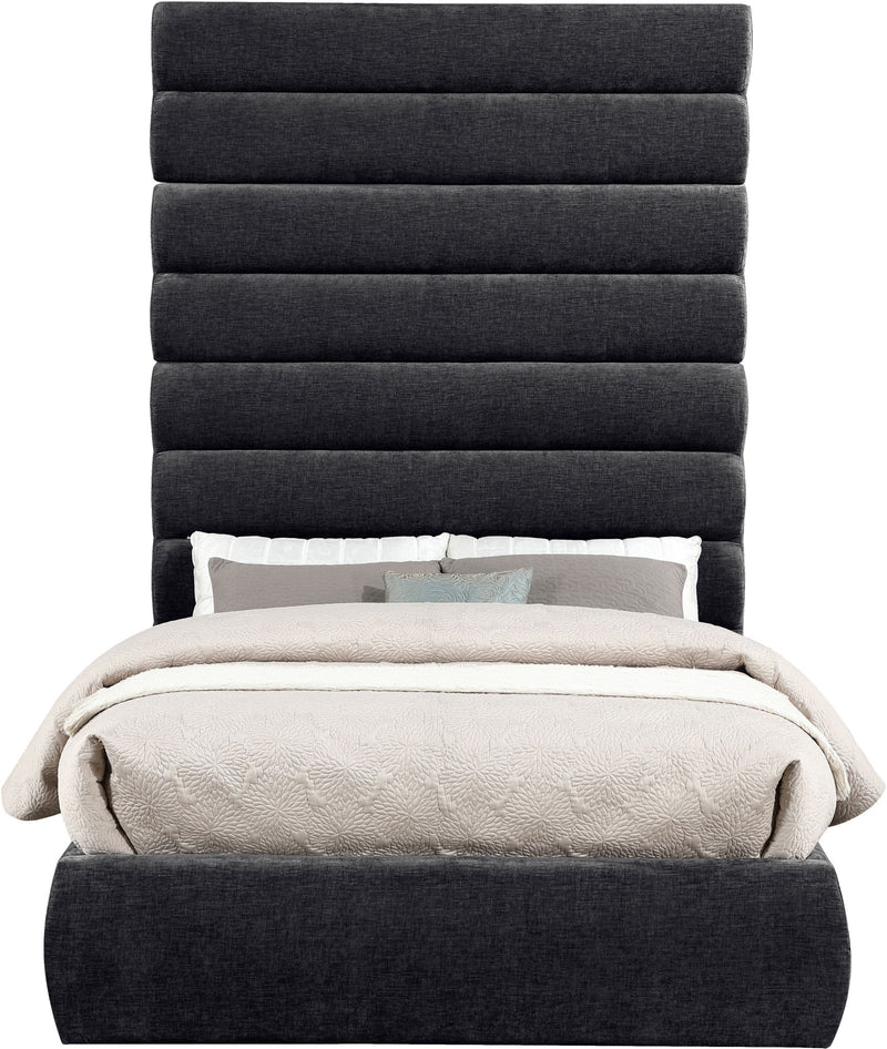 Adam - Chenille Fabric Bed With 89" Headboard