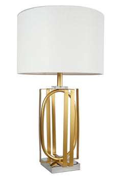 Table Lamp - Gold & White