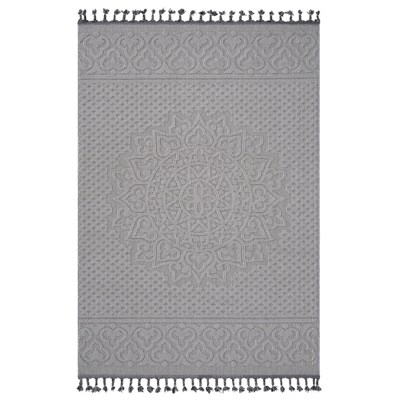 Guros - 8' X 10' Medallion Indoor / Outdoor Area Rug - White
