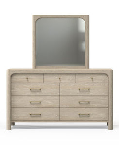Solano - 9-Drawer Bedroom Dresser With Mirror - Weathered Mango