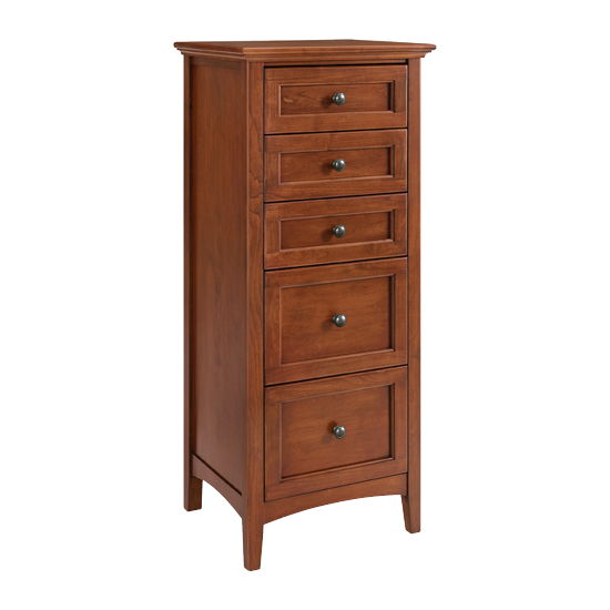 McKenzie - 5-Drawer Lingerie Chest - Glazed Antique Cherry