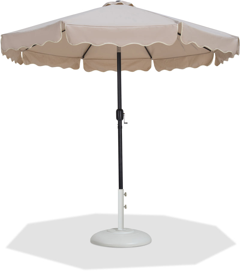 Amalfi - Patio Umbrella - White Base / Black Pole