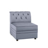 Bois II - Modular Armless Chair - Gray Velvet