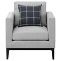 Apperson - Upholstered Track Arm Accent Chair - Light Gray