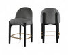 Torino - Counter Stool With Brushed Black Base