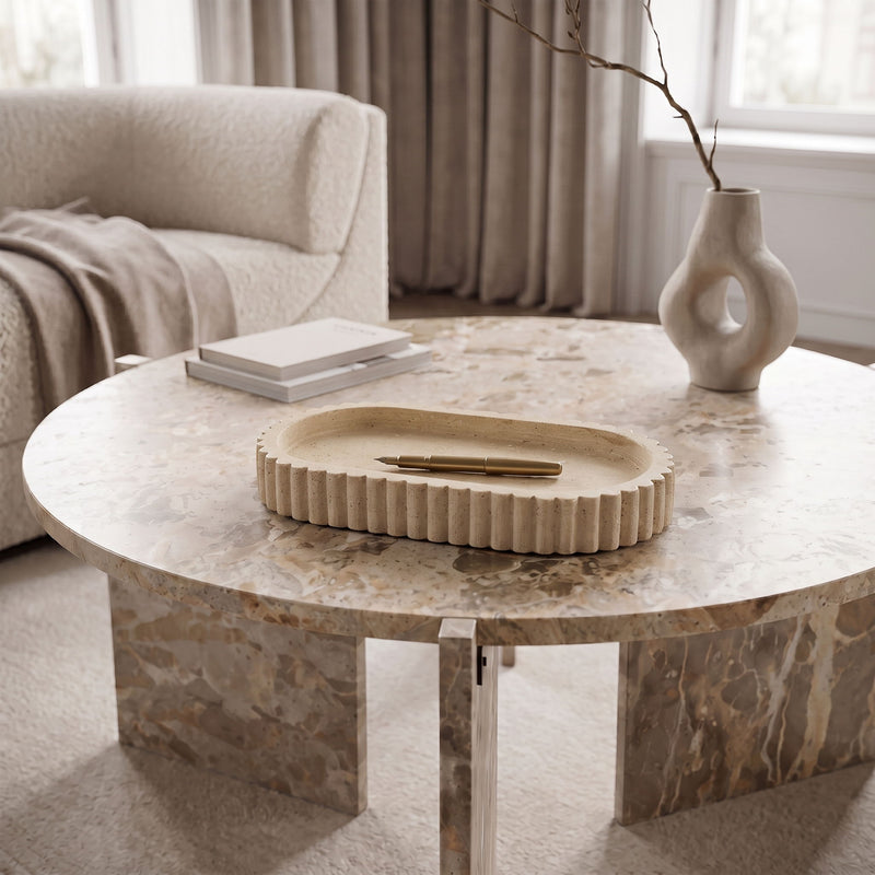Khloe - Travertine Tray