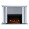Noralie - LED Electric Fireplace - Mirrored & Faux Diamonds