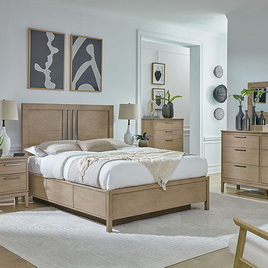 Bailey - Small 2-Drawer Nightstand - Almond